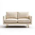 Canapé 2 places beige en polyester forme droite 160 x 85 x 82 cm